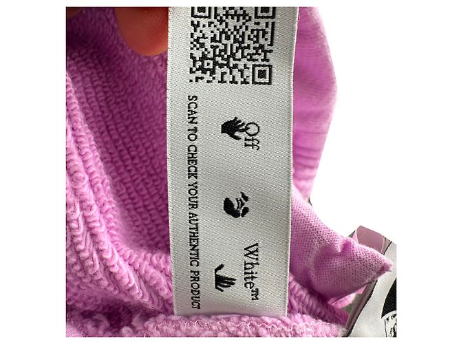Off White Calças de jogging de perna reta Off-White Diag-Striped em algodão roxo - vista 4