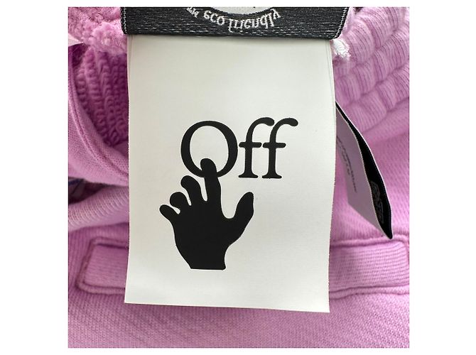 Off White Calças de jogging de perna reta Off-White Diag-Striped em algodão roxo - vista 7
