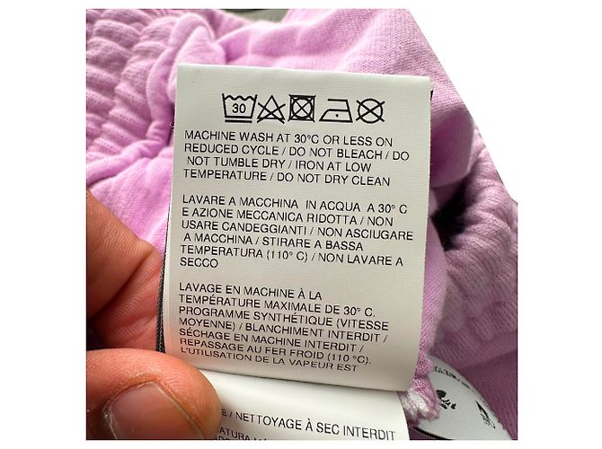 Off White Calças de jogging de perna reta Off-White Diag-Striped em algodão roxo - vista 9