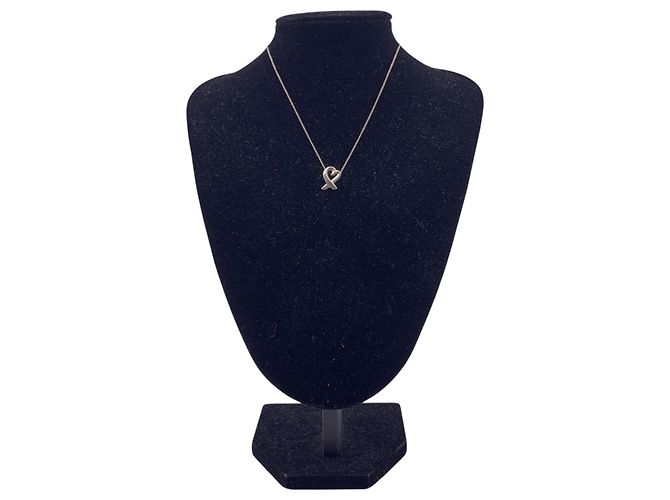 Tiffany & Co Collana con pendente Tiffany Silver Sterling Loving Heart Paloma Picasso Argento - vista 2