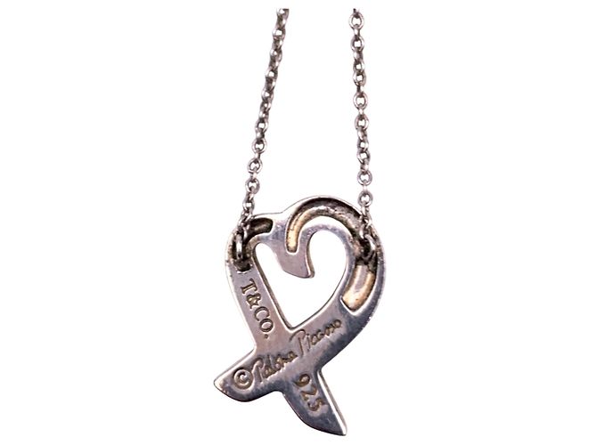 Tiffany & Co Collana con pendente Tiffany Silver Sterling Loving Heart Paloma Picasso Argento - vista 4