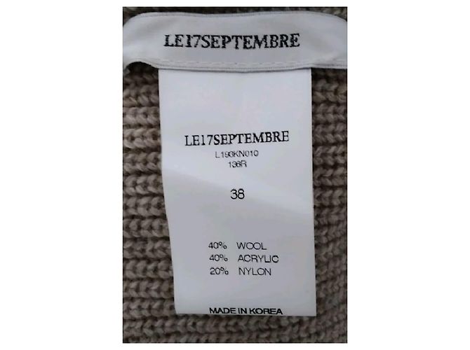 Autre Marque LE17SEPTEMBRRE Wollpullover Beige - Ansicht 7