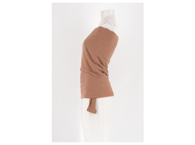 Autre Marque Pull coupe droite camel - vue 5