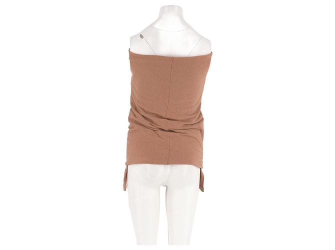 Autre Marque Pull coupe droite camel - vue 6