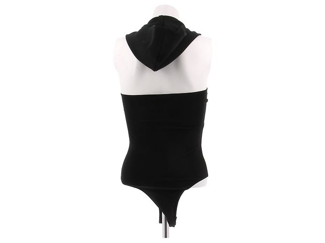 Courreges Schwarzer Body mit integrierter Kapuze - Ansicht 2