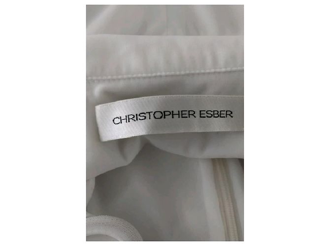 Autre Marque CHRISTOPHER ESBER Weißes langes Kleid - Ansicht 7