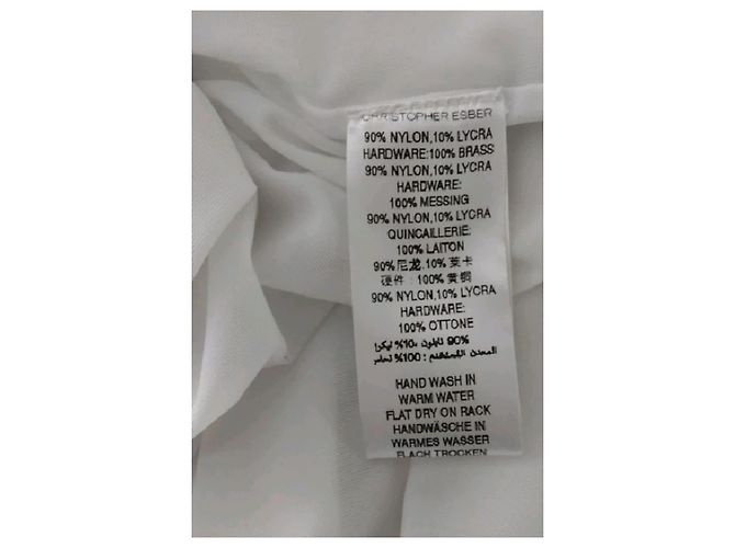 Autre Marque CHRISTOPHER ESBER Weißes langes Kleid - Ansicht 8