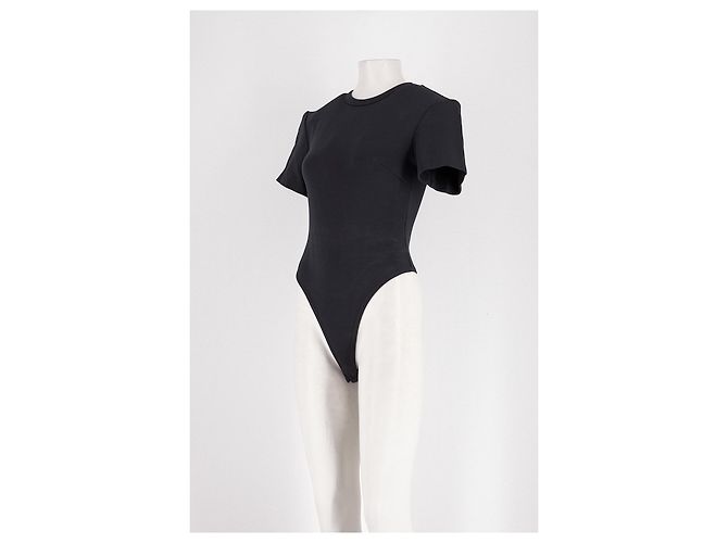 Autre Marque WARDROBE. NYC x H&M Baumwoll-Top schwarz - Ansicht 4