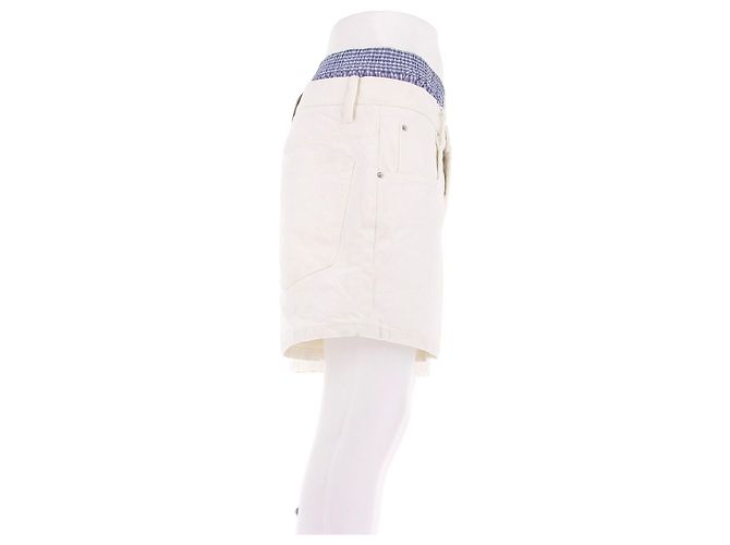 Alexander Wang Cremefarbene Denim-Shorts mit integrierter Unterhose Beige - Ansicht 3