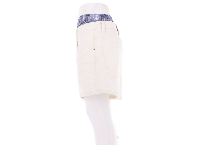 Alexander Wang Cremefarbene Denim-Shorts mit integrierter Unterhose Beige - Ansicht 4