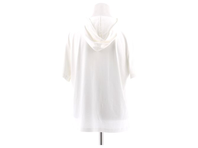 Courreges T-shirt creme com capuz Branco - vista 2