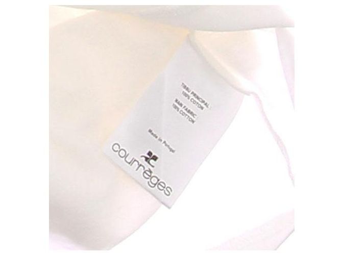 Courreges T-shirt creme com capuz Branco - vista 6