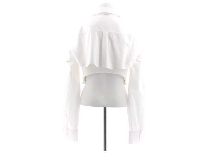 Top superpuesto blanco de algodón T By Alexander Wang - vista 2