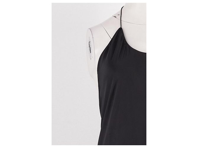 Autre Marque Vestido de seda negro Naked Shoulders - vista 3