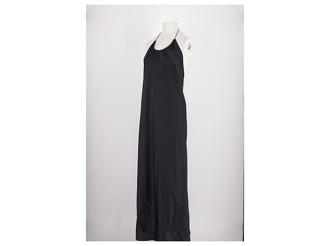 Autre Marque Vestido de seda negro Naked Shoulders - vista 4