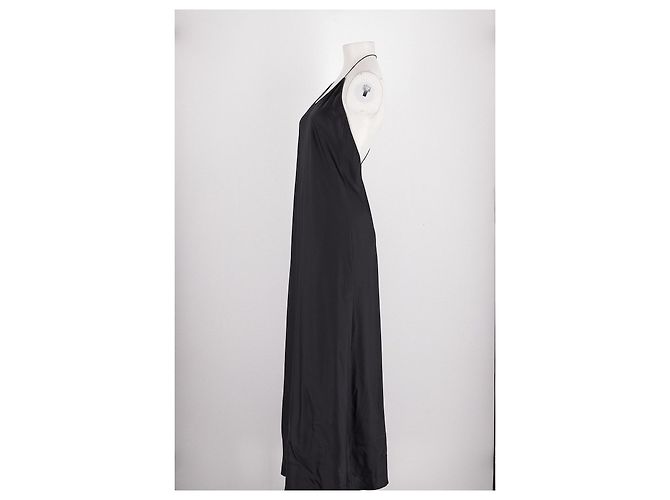 Autre Marque Vestido de seda negro Naked Shoulders - vista 5