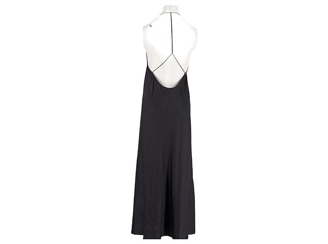 Autre Marque Vestido de seda negro Naked Shoulders - vista 6
