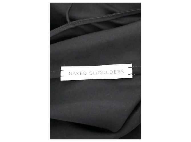 Autre Marque Vestido de seda negro Naked Shoulders - vista 7