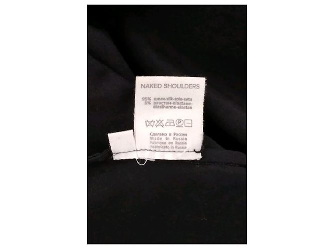 Autre Marque Vestido de seda negro Naked Shoulders - vista 8