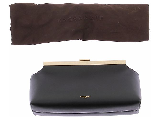 Autre Marque Schultertasche aus Leder "EILEEN" Schwarz - Ansicht 8