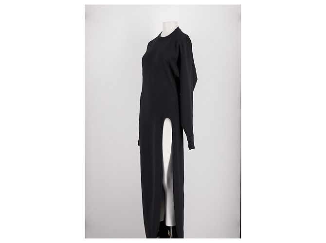 Autre Marque Vestido midi de algodón negro AMAZUIN - vista 4