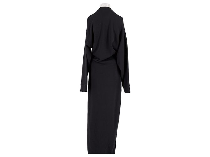 Autre Marque Vestido midi de algodón negro AMAZUIN - vista 6