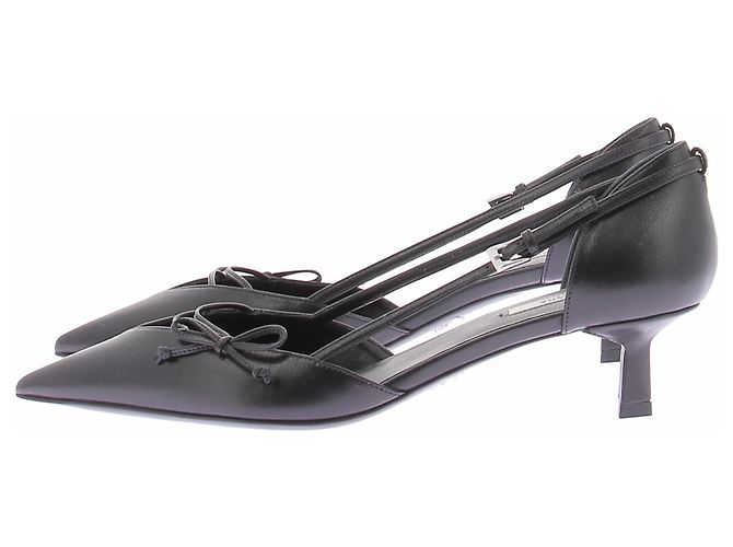 Décolleté Prada in pelle nera 39.5 Nero - vista 2