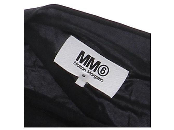Mm6 Schwarzes Crop-Top mit integrierten Handschuhen - Ansicht 5