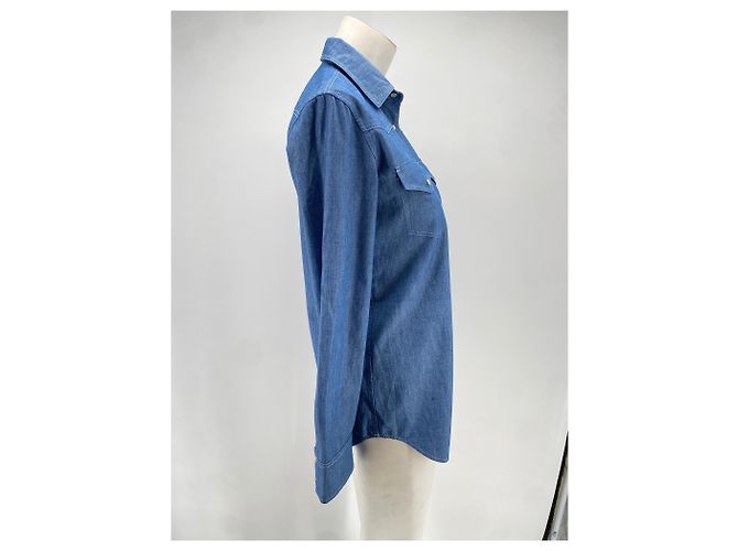 Loro Piana Camicia in cotone blu - vista 3