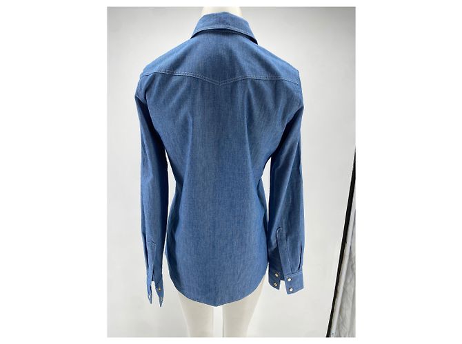 Loro Piana Camicia in cotone blu - vista 4
