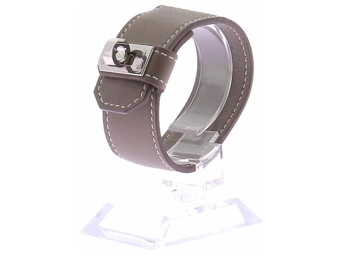 Hermès Bracciale Kelly in pelle Étoupe Marrone - vista 2