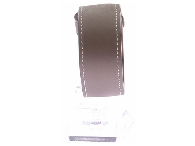 Hermès Bracciale Kelly in pelle Étoupe Marrone - vista 3