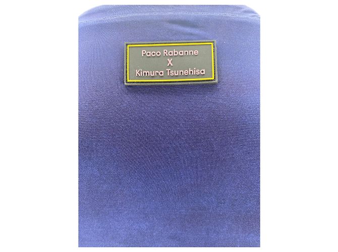 Vestido maxi estampado Paco Rabanne x Kimura Tsunehisa Azul - vista 4