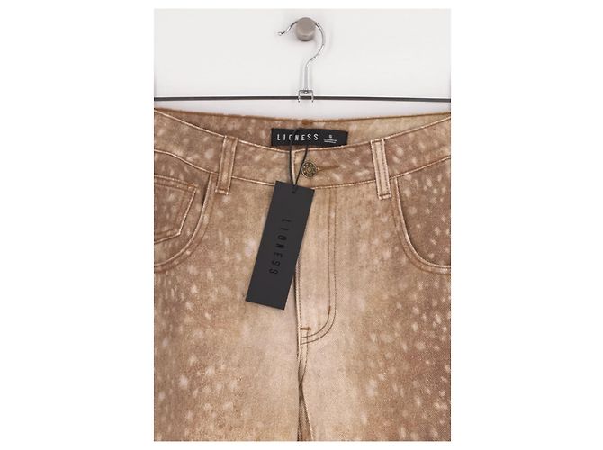Autre Marque Vaqueros de algodón LIONESS Camel Camello - vista 2