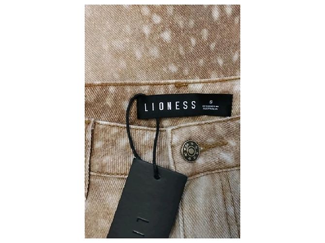 Autre Marque Vaqueros de algodón LIONESS Camel Camello - vista 5