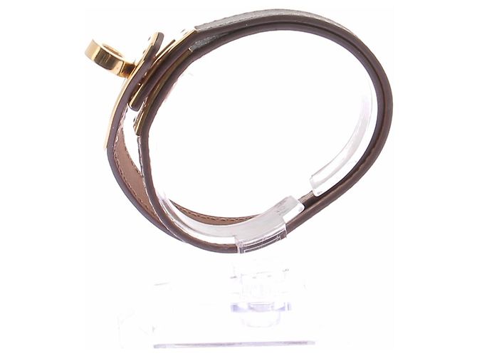 Hermès Brazalete marrón Kelly double Castaño - vista 5