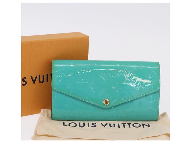 LOUIS VUITTON Monogram Vernis Portefeuille Sarah Wallet Blue M93219 - vista 12