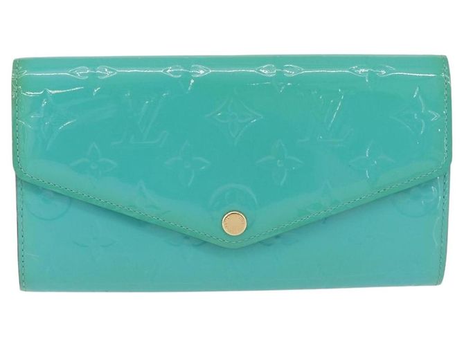 LOUIS VUITTON Monogram Vernis Portefeuille Sarah Wallet Blue M93219 - vista 13