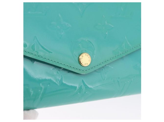 LOUIS VUITTON Monogram Vernis Portefeuille Sarah Wallet Blue M93219 - vista 17