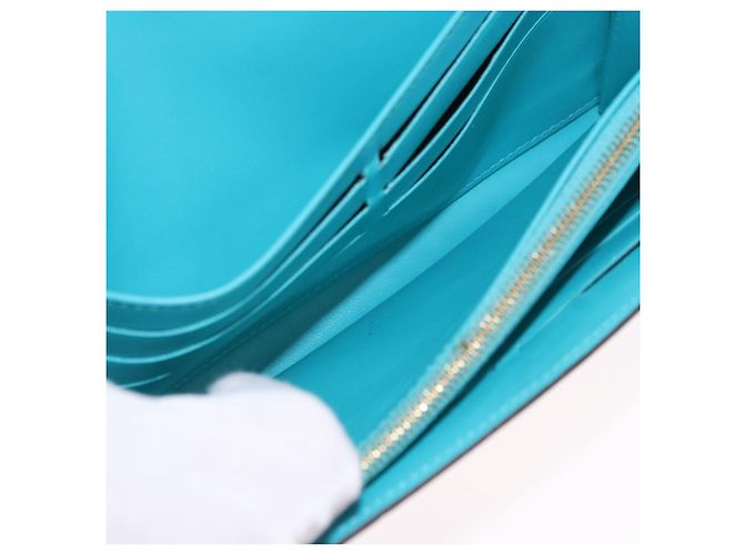 LOUIS VUITTON Monogram Vernis Portefeuille Sarah Wallet Blue M93219 - vista 20