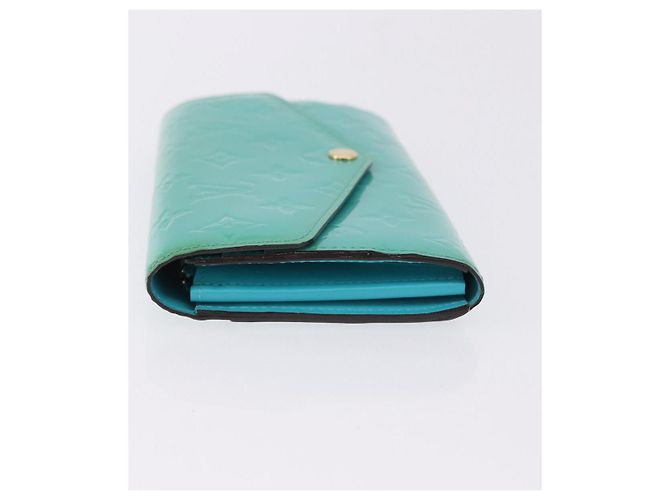 LOUIS VUITTON Monogram Vernis Portefeuille Sarah Wallet Blue M93219 - vista 4