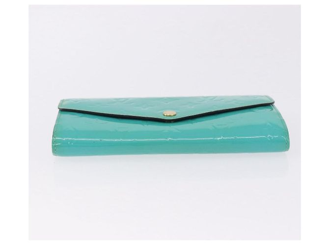 LOUIS VUITTON Monogram Vernis Portefeuille Sarah Wallet Blue M93219 - vista 6