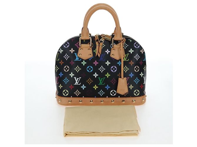 LOUIS VUITTON Monogram Multicolor Alma Hand Bag Black M92646 LV - vista 12