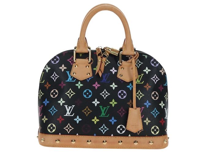 LOUIS VUITTON Monogram Multicolor Alma Hand Bag Black M92646 LV - vista 13