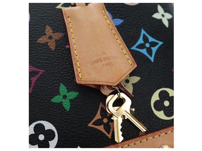 LOUIS VUITTON Monogram Multicolor Alma Hand Bag Black M92646 LV - vista 19