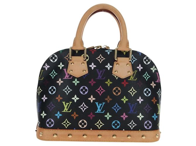 LOUIS VUITTON Monogram Multicolor Alma Hand Bag Black M92646 LV - vista 2
