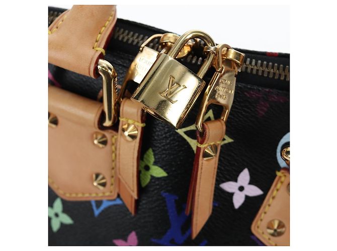 LOUIS VUITTON Monogram Multicolor Alma Hand Bag Black M92646 LV - vista 20