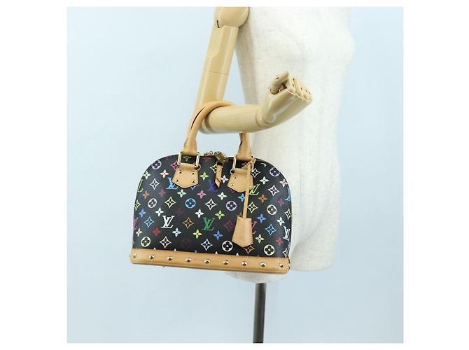 LOUIS VUITTON Monogram Multicolor Alma Hand Bag Black M92646 LV - vista 25