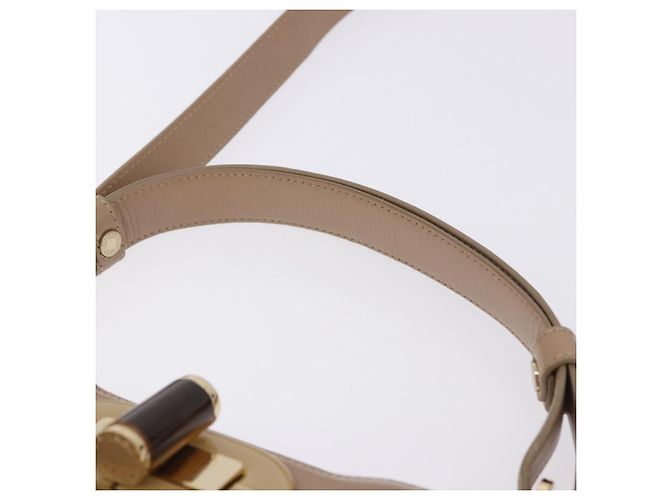 Bulgari BVLGARI Hand Bag Leather 2way Beige Gold Tone - vista 14