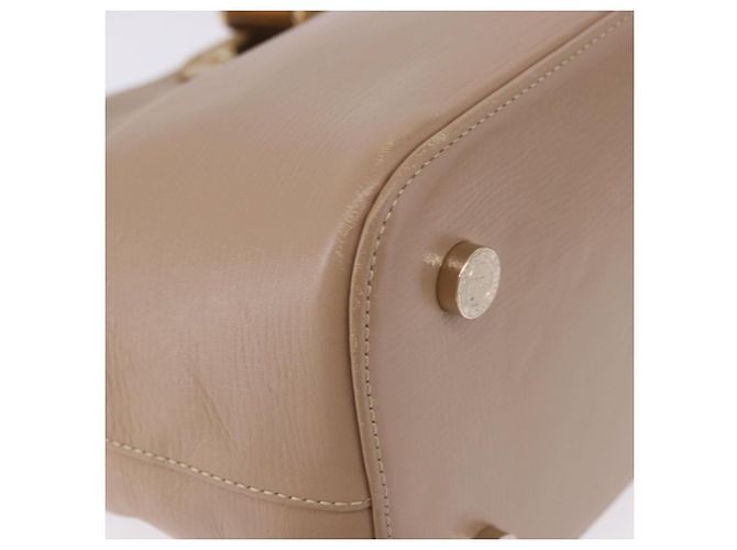 Bulgari BVLGARI Hand Bag Leather 2way Beige Gold Tone - vista 9